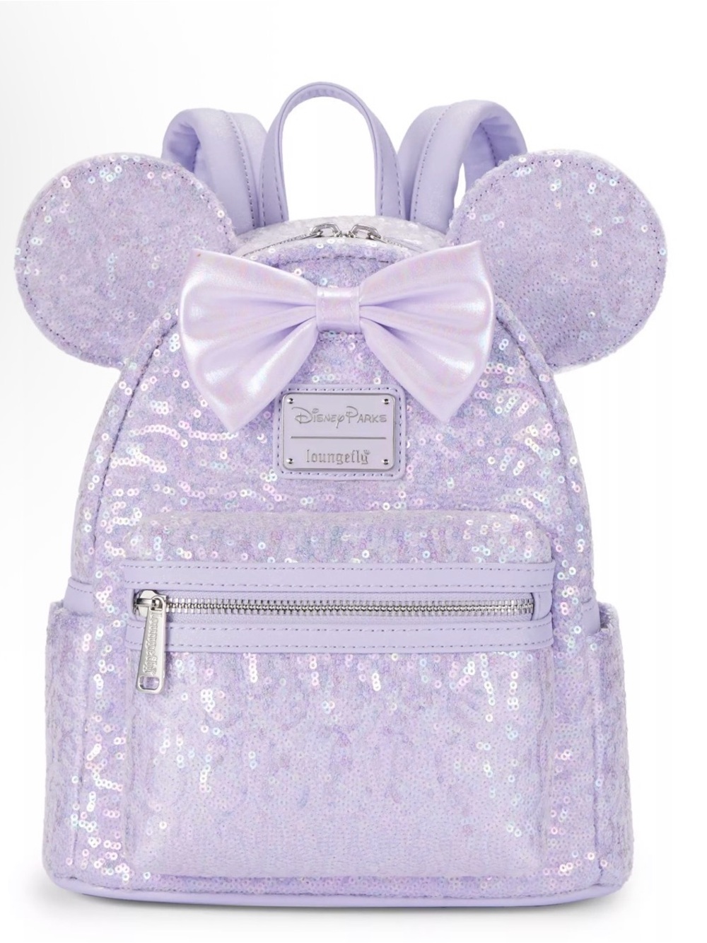 Disney Park Loungefly Minnie Mouse Sequined Loungefly Mini Backpack Opalescent